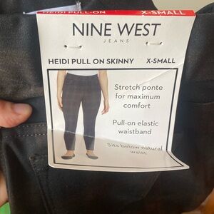 NWT Nine West Orange/Black Ponte Pant